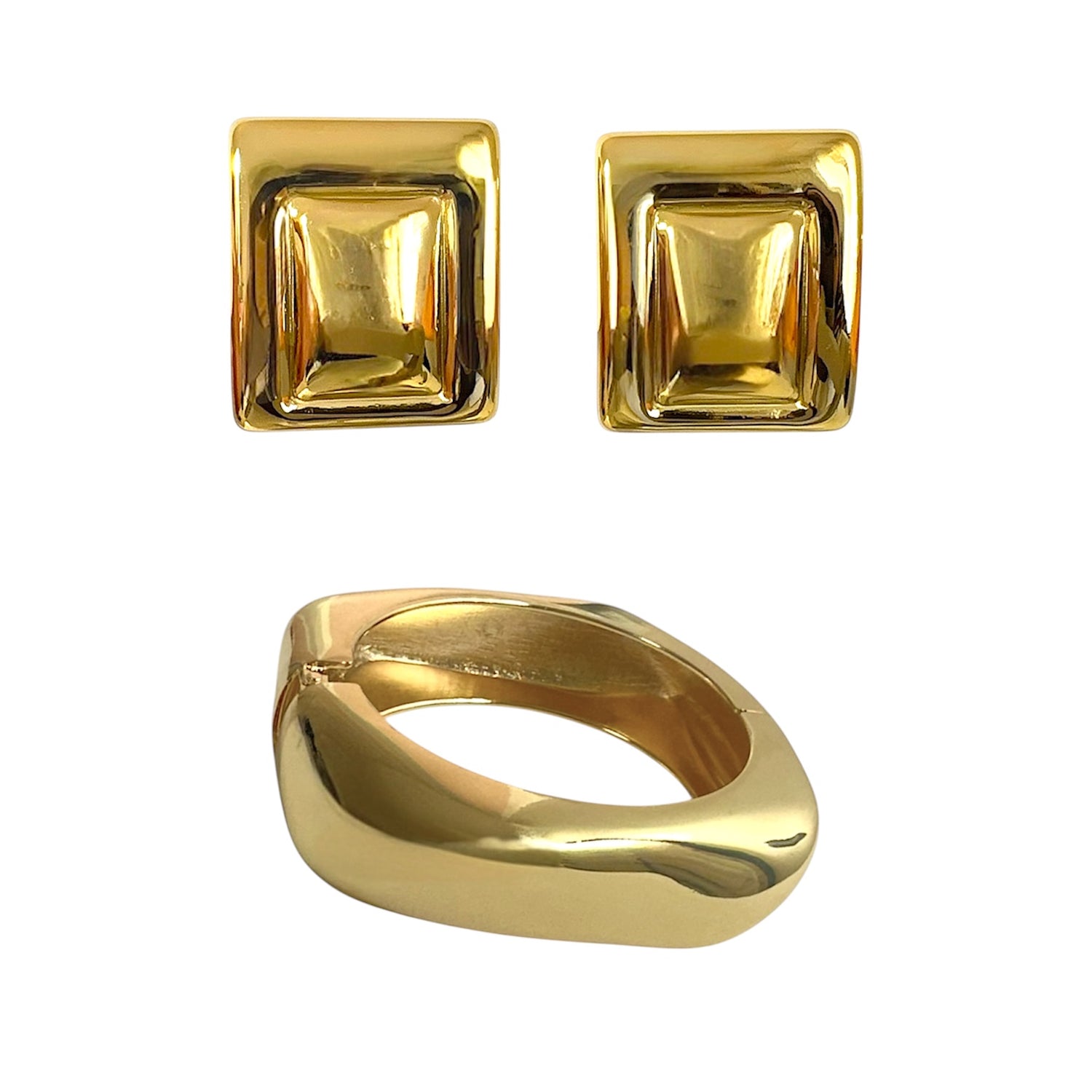 Set SQUARE orecchini e bracciale