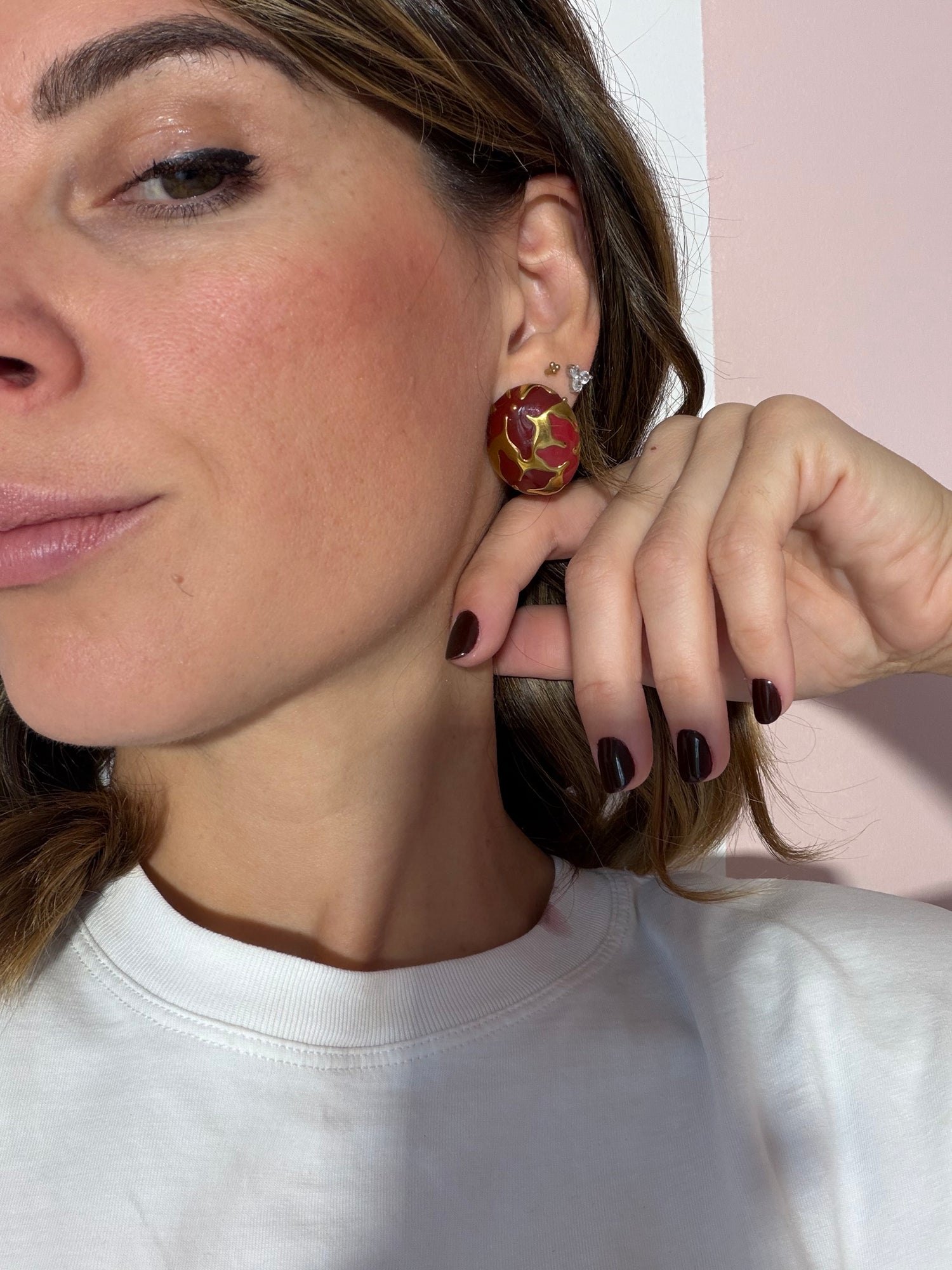 Orecchini bottone NORA