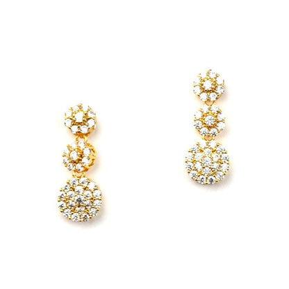 Orecchini LEANDRA 3 DIAMONDS GOLD