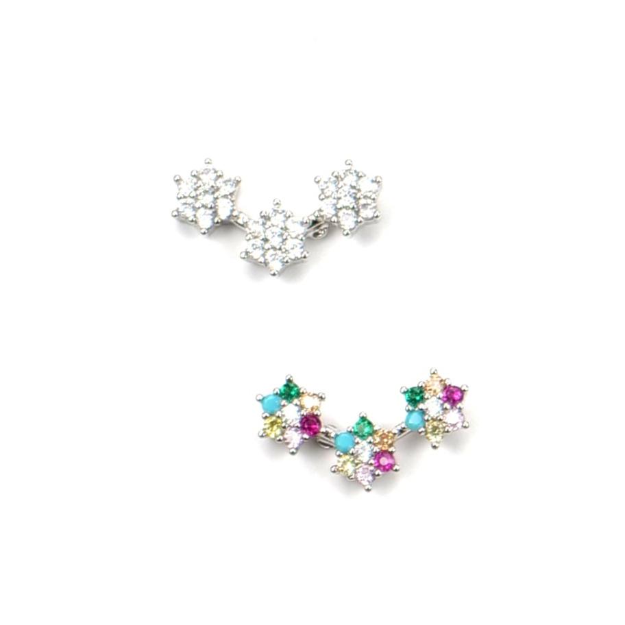 Mono Orecchino MIDNIGHT 3 STARS SILVER