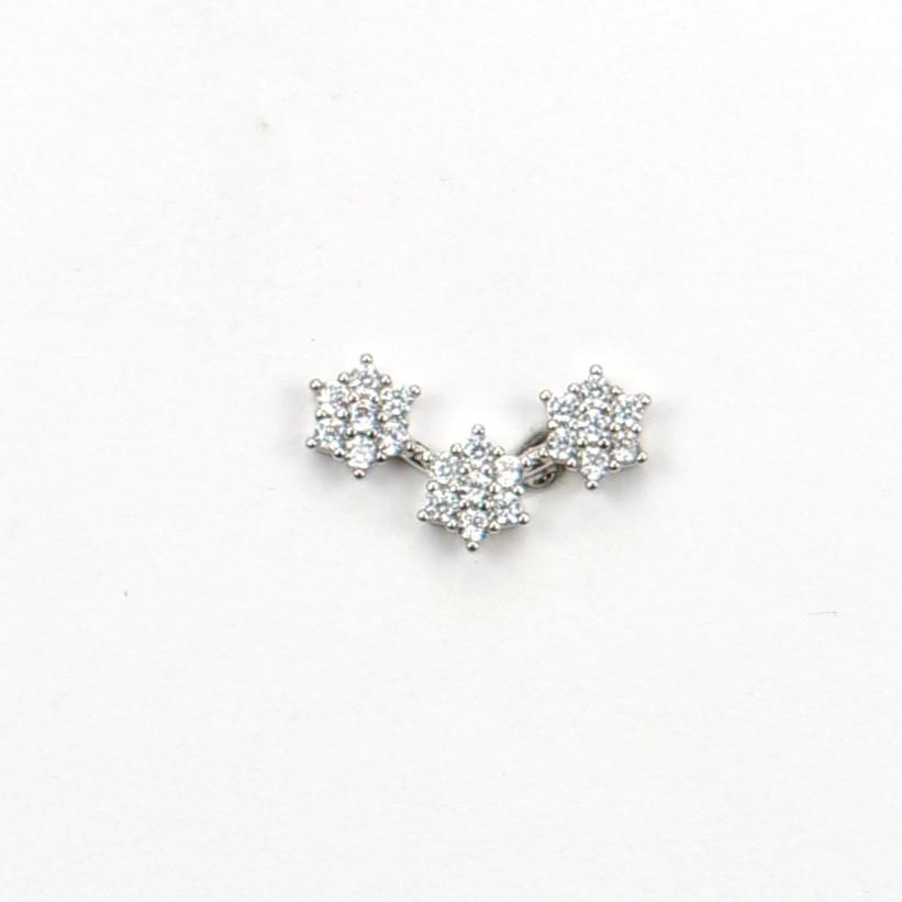Mono Orecchino MIDNIGHT 3 STARS SILVER